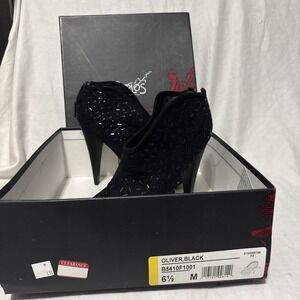 Carlos Santana Black Oliver Ankle heeled Boots Platform Shoe size 6.5 Women Sexy